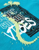 Tričko - Oversized Fit - tyrkysovy