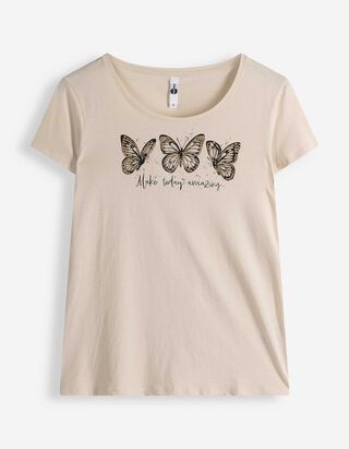 T-Shirt - Print - wei&szlig;