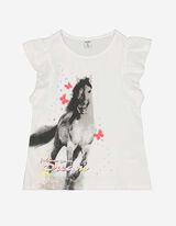 Mädchen T-Shirt - Paillettenbesatz