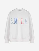 Sweatshirt - Stickerei - weiß