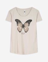 T-shirt - Glitterprint - wit
