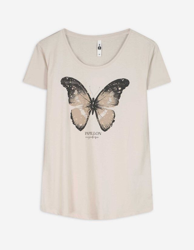 T-shirt - Glitterprint - wit