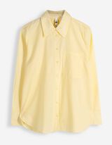 Hemdbluse - einfarbig - hellgelb