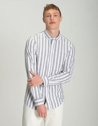Chemise - Rayures - blanc
