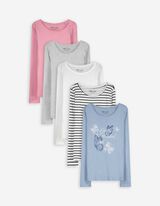 Langarmshirt - 5er-Pack