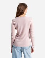 Langarmshirt - Strick - rosa