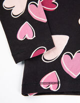 Langarmshirt - Allover-Print - schwarz