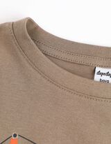 Longsleeve - Print - lichtbruin