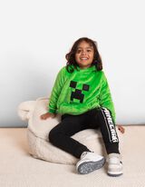 Pulover s kapuco - Minecraft - zelena