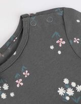 Haljina - Cvjetni uzorak - siva