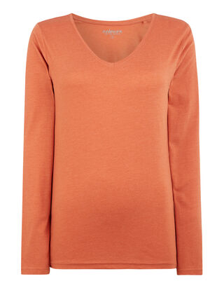 Damen Longsleeve mit V-Ausschnitt 