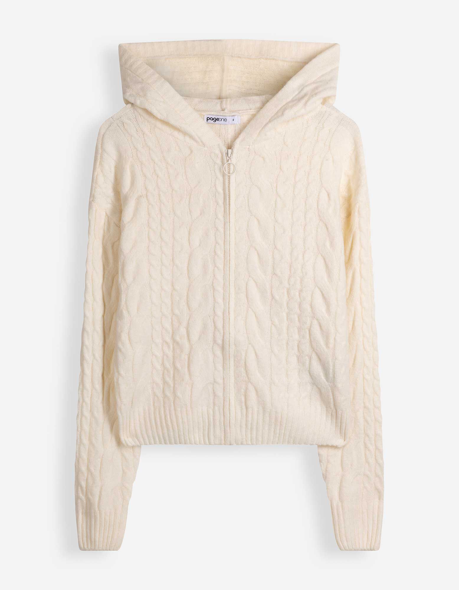 Cardigan - Zopfstrick - Off-White