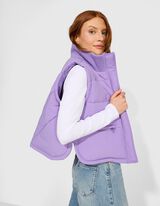 Steppweste - Cropped - lila