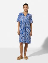 Jurk - Print all-over - blauw