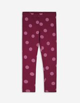 Leggings - Allover-Muster - rot