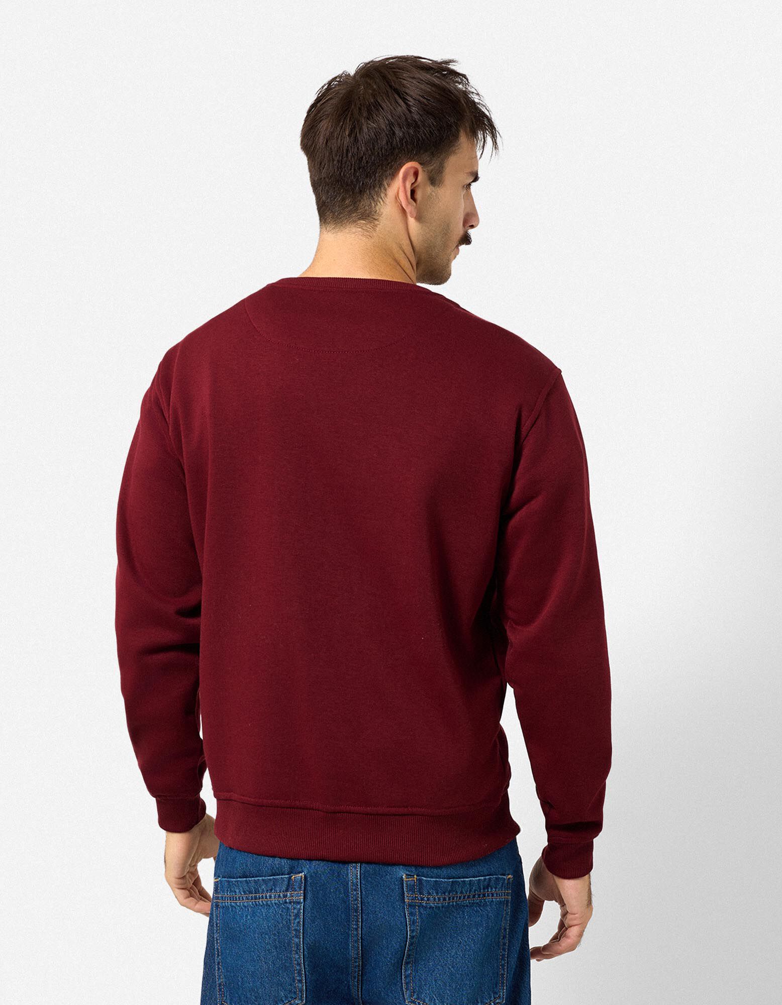Sweat-shirt - Relax Fit - rouge fonc&eacute;