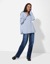 Bluse - Webstoff - hellblau