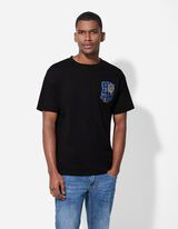 Póló - Hátul nyomtatott minta - fekete