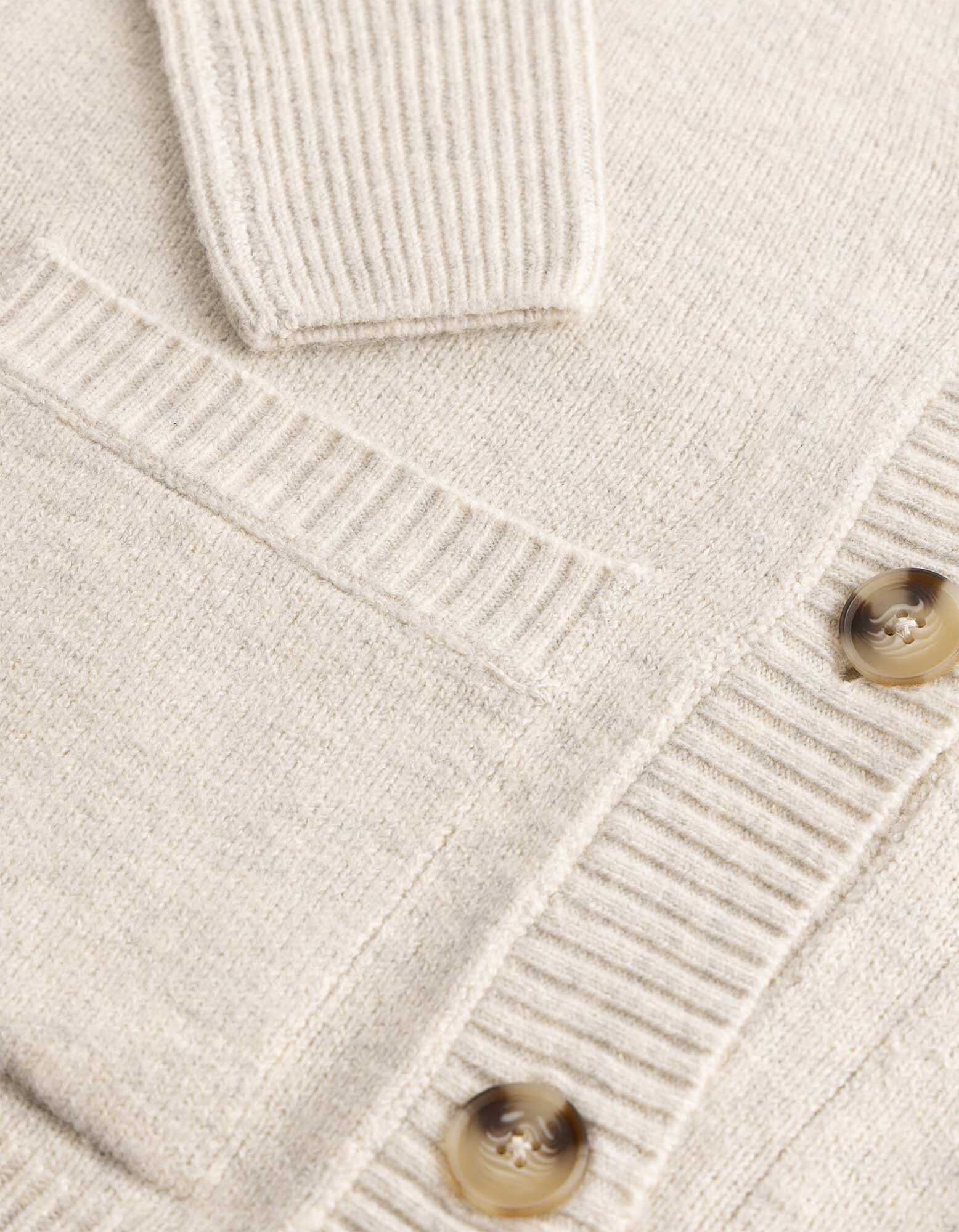 Strickjacke - Aufgesetze Taschen - Hellgelb