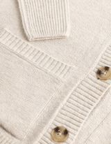 Strickjacke - Aufgesetze Taschen - Hellgelb