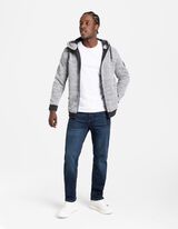 Pleteni kardigan - Kapuljača - sivo