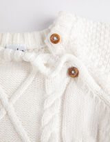 Komplet dukserica i pantalona - Zakopčavanje na dugmad - bela