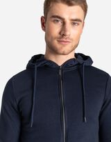 Tepláková bunda - Kapucňa - tmavomodra