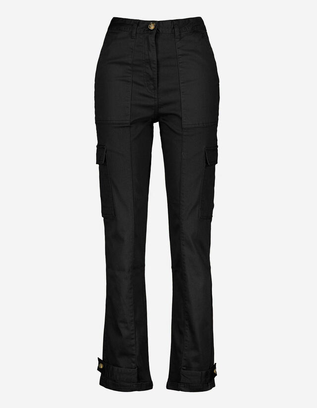 Pantaloni cargo - Vita alta - nero