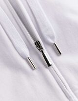 Sweatjacke - Kapuze mit Tunnelzug - wei&szlig;