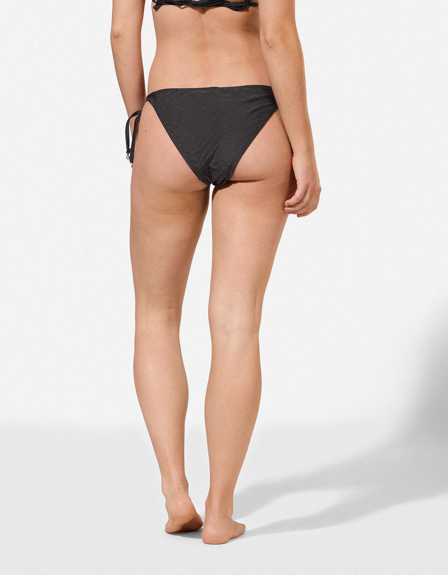 Bikinislip - Glitzerstoff - Schwarz