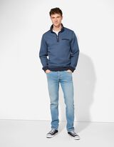 Sweatshirt - Stehkragen - dunkelblau