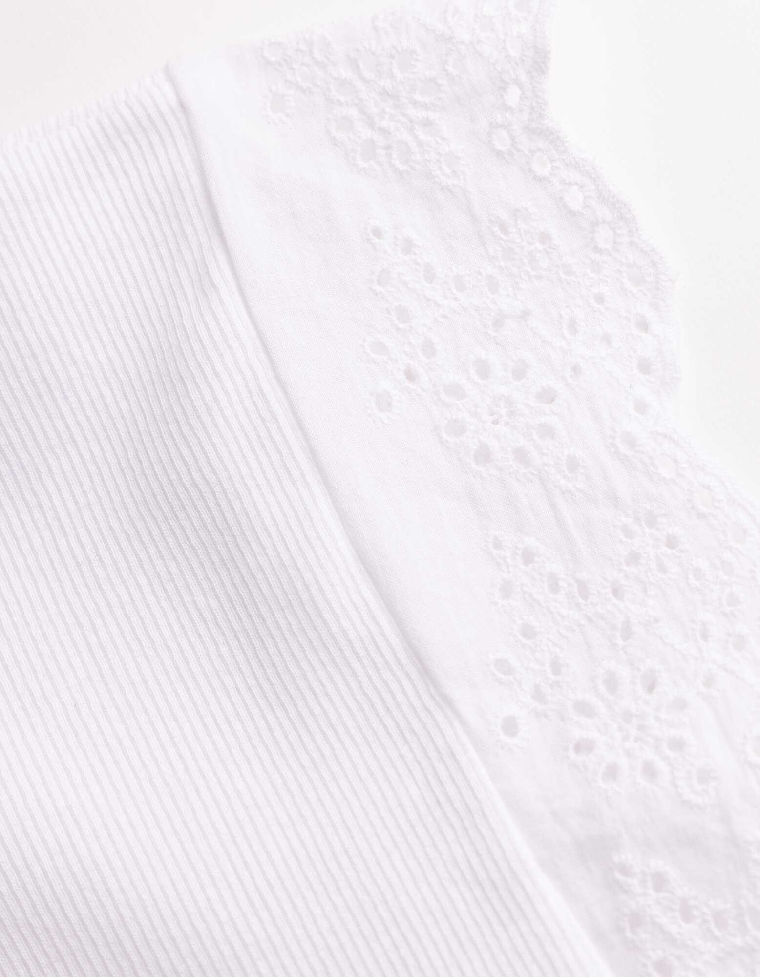Top sans manches - Volants - blanc
