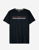 T-shirt - Tekstprint - donkerblauw