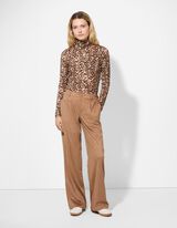 Pantaloni - Imitazione di camoscio - marrone