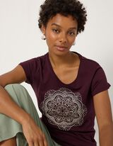 T-Shirt - Glitzerprint - Lila