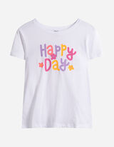 T-shirt - Voorkantprint - wit