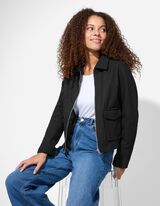 Shacket - Wełniany wygląd - czarny