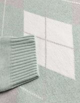 Pullover - Geometrisches Muster - Hellgr&uuml;n