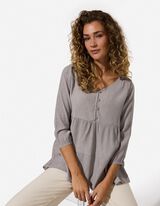 Blusenshirt - Volants - Khaki