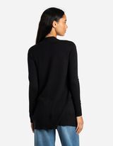 Cardigan lungo - LENZING™ ECOVERO™ - nero