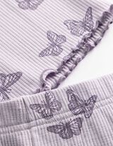 Pyžamov&yacute; set trička a &scaron;ortek - Vzor po cel&eacute; plo&scaron;e - lila