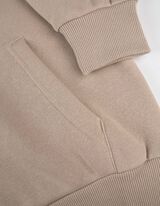 Felpa aperta - Cappuccio - beige