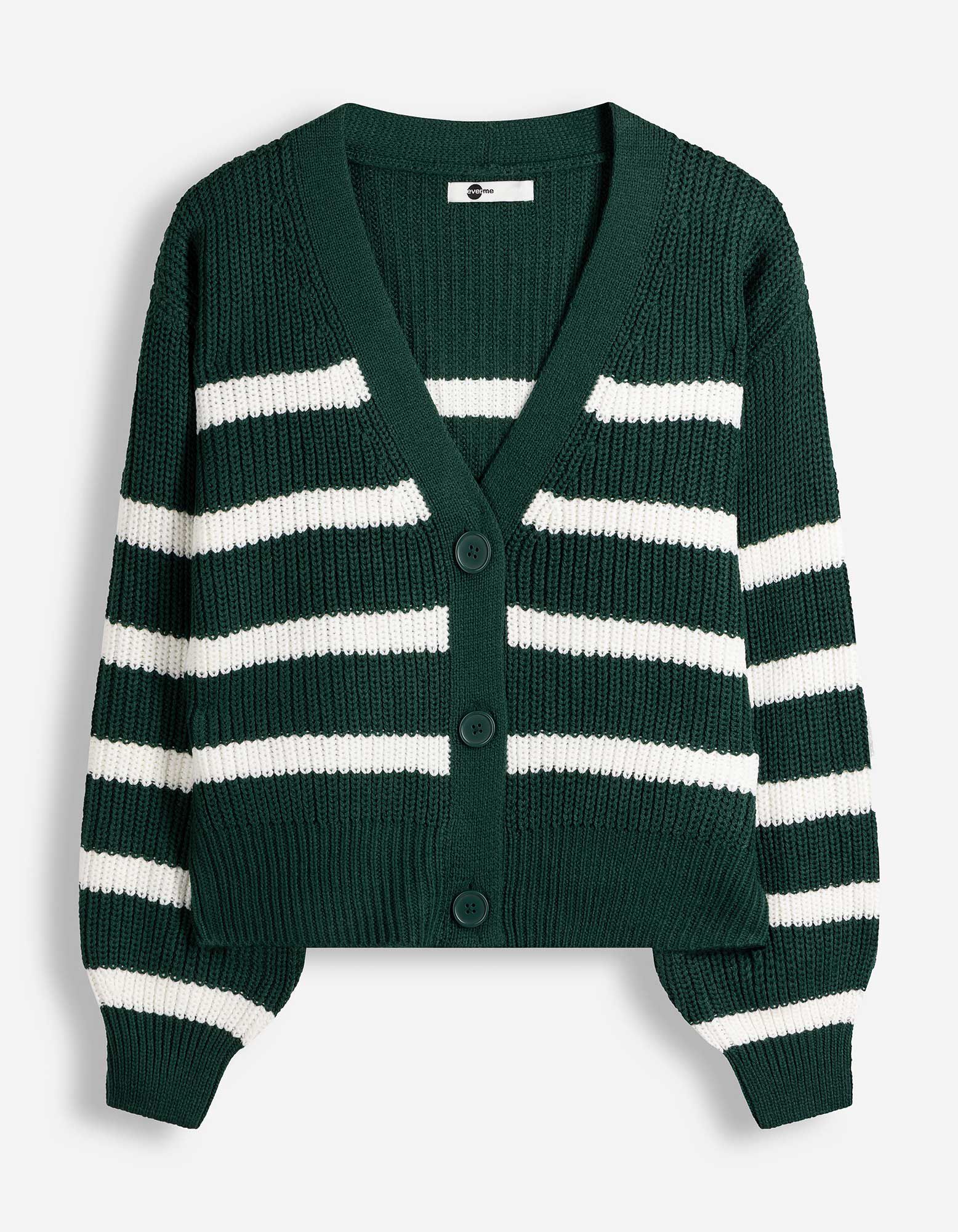 Strickjacke - Strick - Dunkelgr&uuml;n