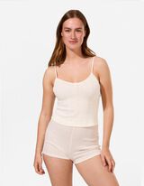 Unterhemd - Pointelle - Off-White