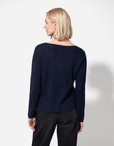 Kampsun - viskoosisegu - tumesinine