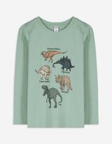 Langarmshirt - Print - grün