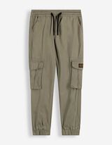Jogpants - Aufgesetze Taschen - Khaki