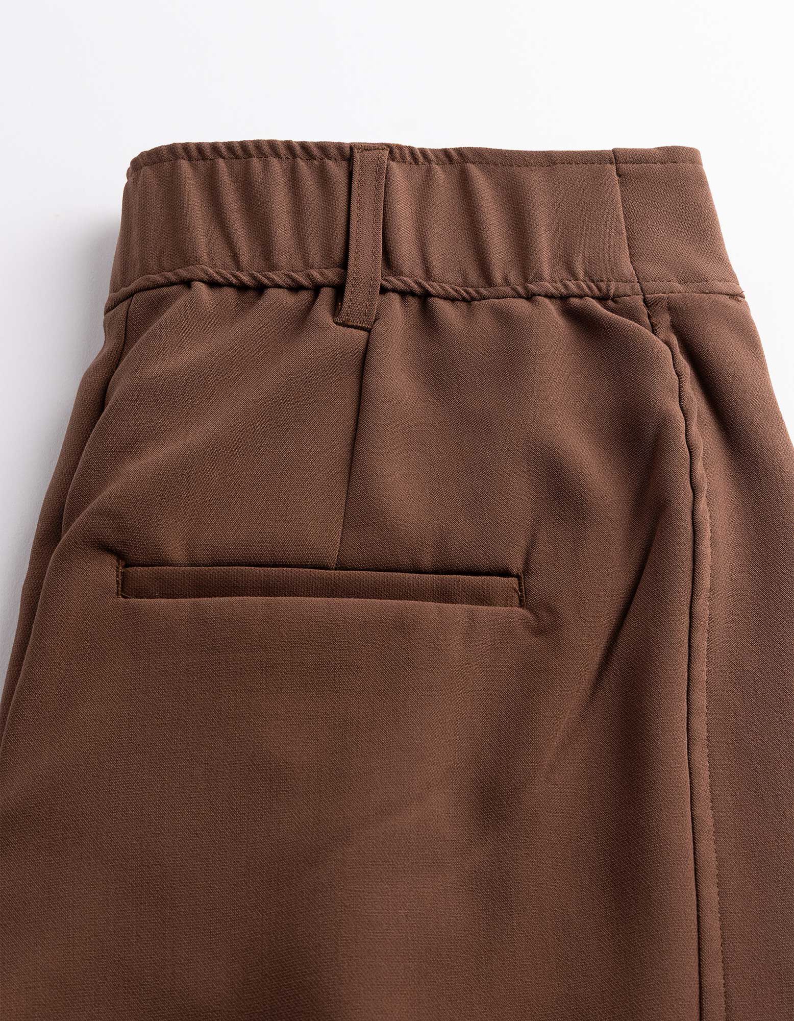 Broek - Imitatie su&egrave;de - bruin