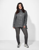 Tričko s dlouhým rukávem - Výšivka - cerná