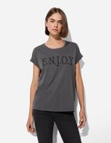 Tričko - Výšivka - seda